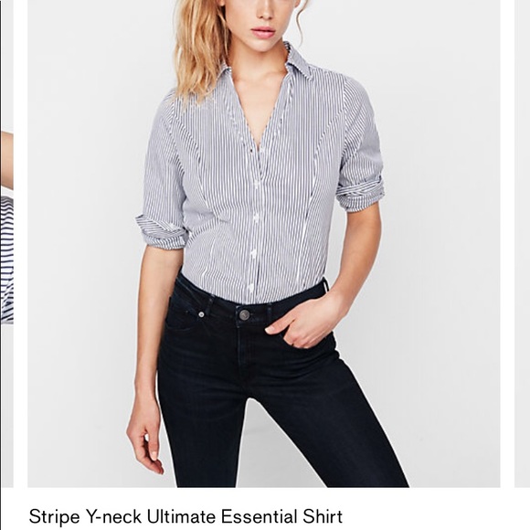 Express Tops - Striped Express Essentials button down